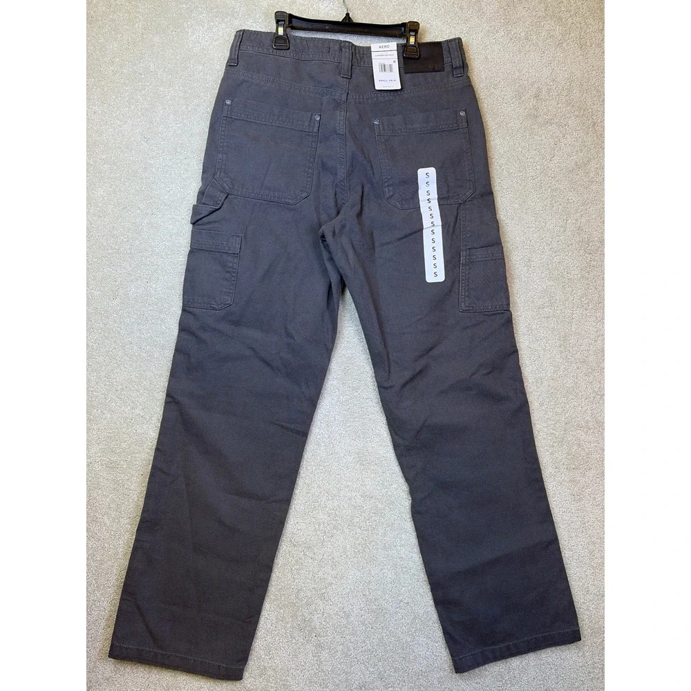 Aeropostale Carpenter Pant Mens Small (32x30) Charcoal Gray Utility Workwear NEW